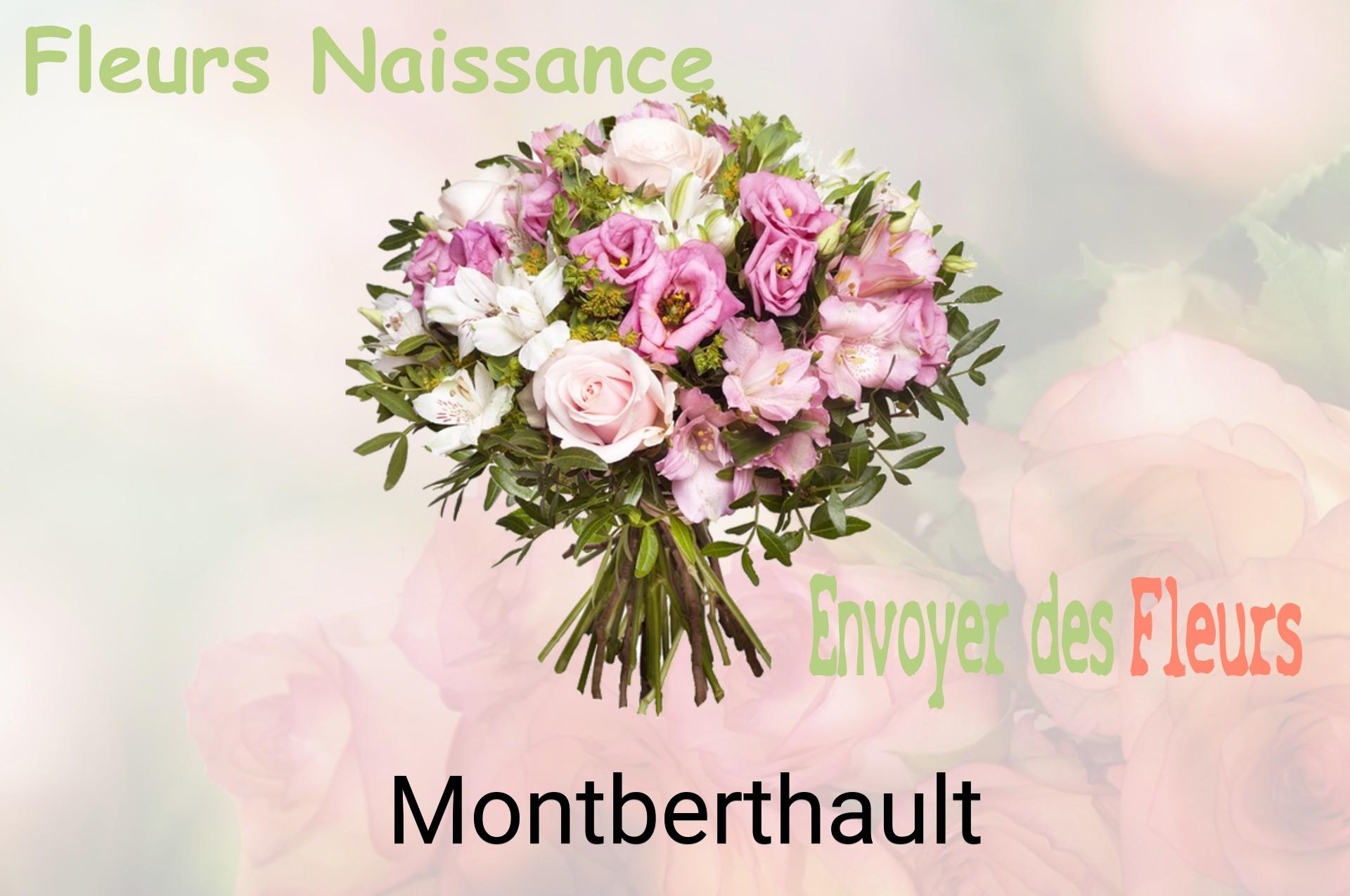 Bouquet de fleurs de naissance livré à Montberthault
