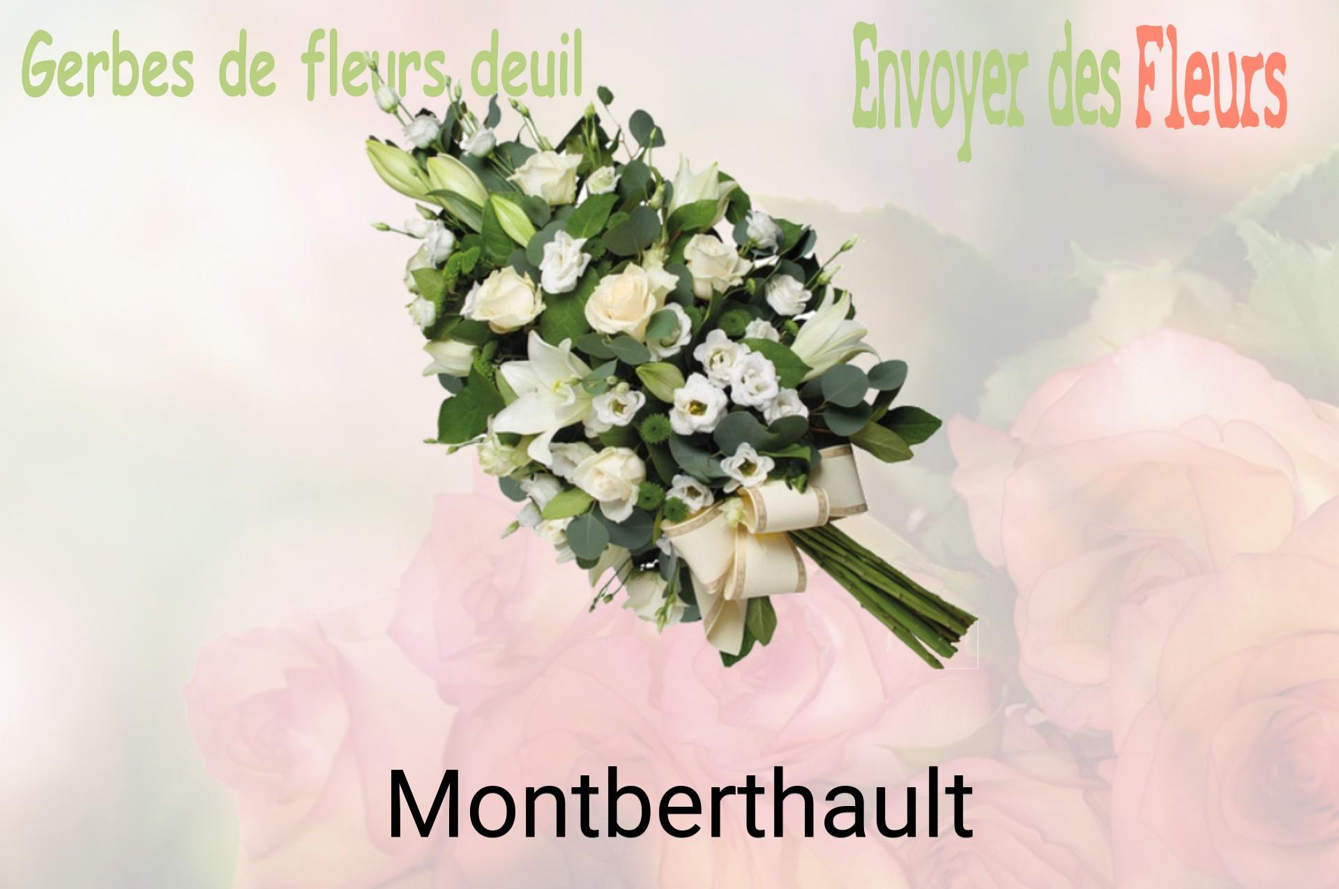 Gerbe de fleurs de deuil livrée à Montberthault
